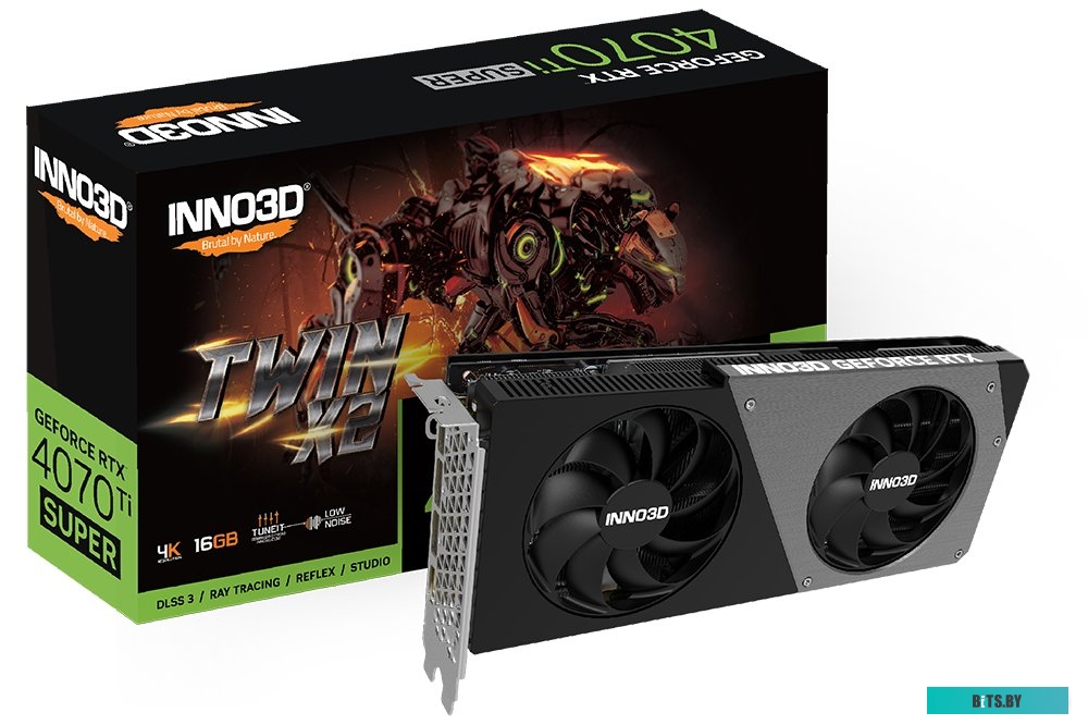 Видеокарта Inno3D GeForce RTX 4070 Ti Super Twin X2 N407TS2-166X-186156N