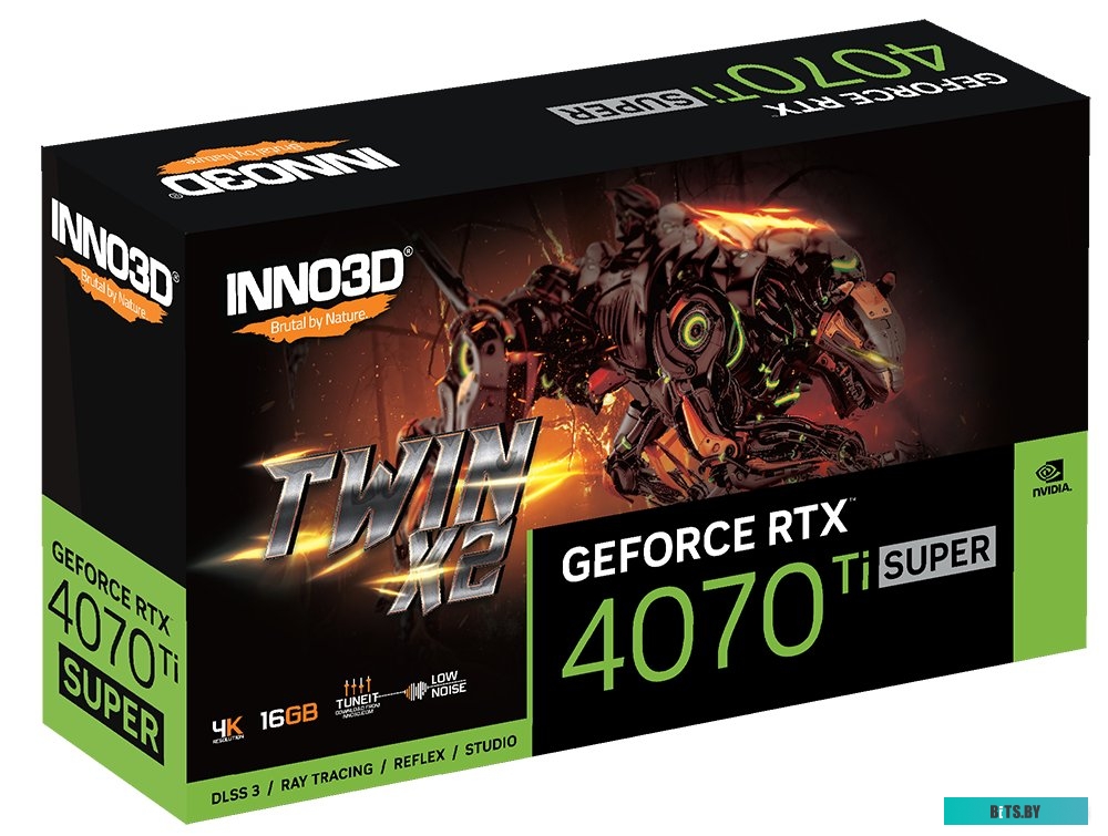 Видеокарта Inno3D GeForce RTX 4070 Ti Super Twin X2 N407TS2-166X-186156N