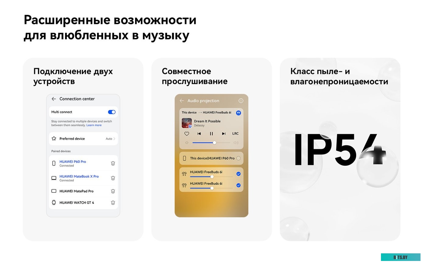 Наушники HUAWEI FreeBuds 6i (черный, международная версия)