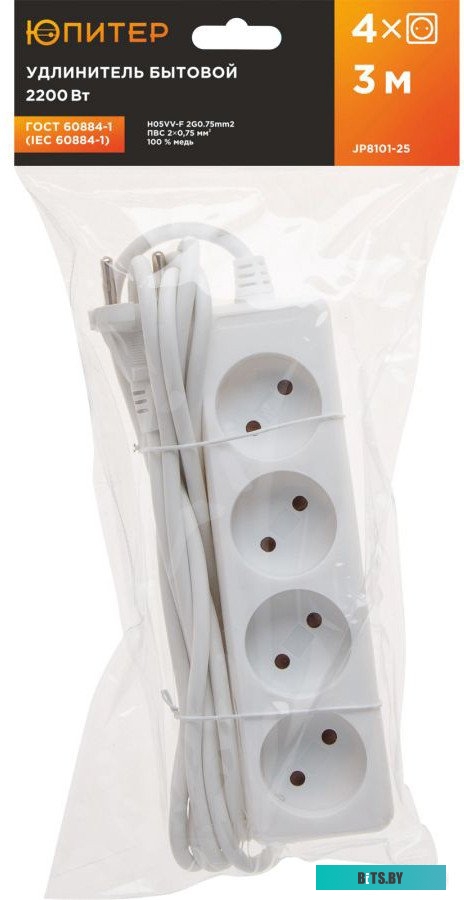 Сетевой фильтр (удлинитель) Юпитер JP8101-25