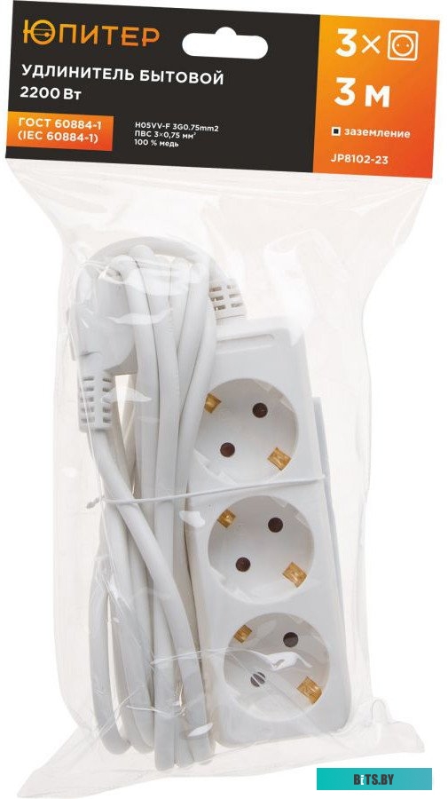 Сетевой фильтр (удлинитель) Юпитер JP8102-23