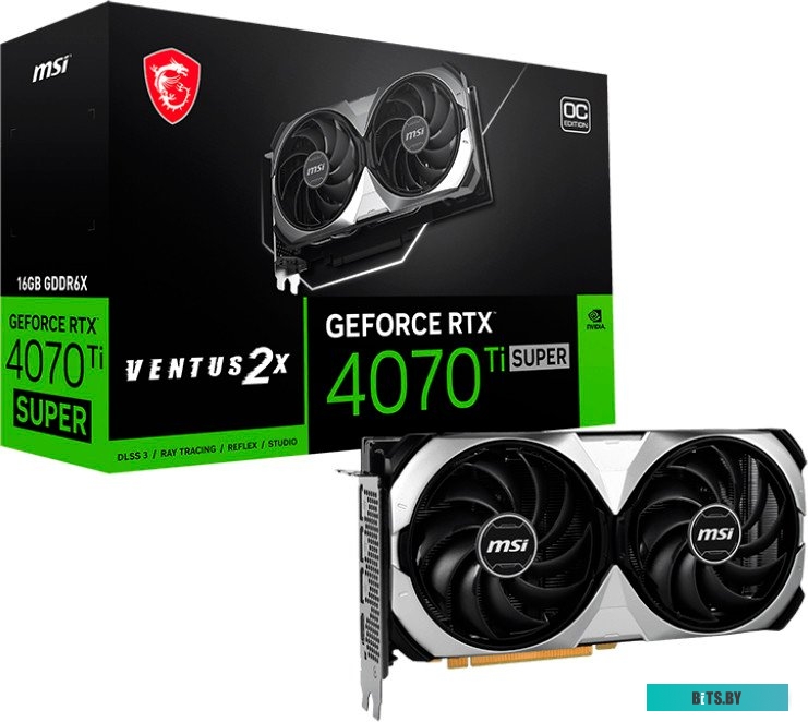 Видеокарта MSI GeForce RTX 4070 Ti Super 16G Ventus 2X OC