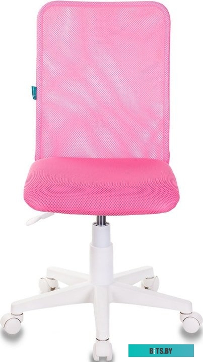 KD-3/WH/TW-13A Кресло детское Бюрократ KD-3 розовый TW-13A крестов. пластик белый