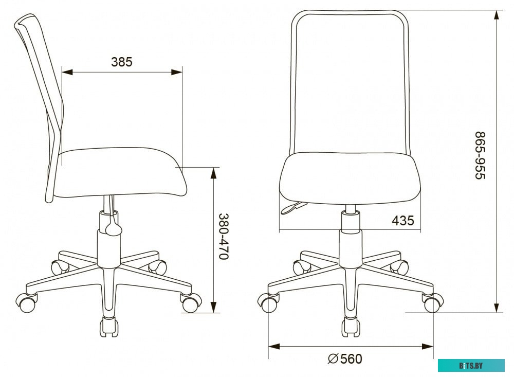 KD-3/WH/TW-13A Кресло детское Бюрократ KD-3 розовый TW-13A крестов. пластик белый