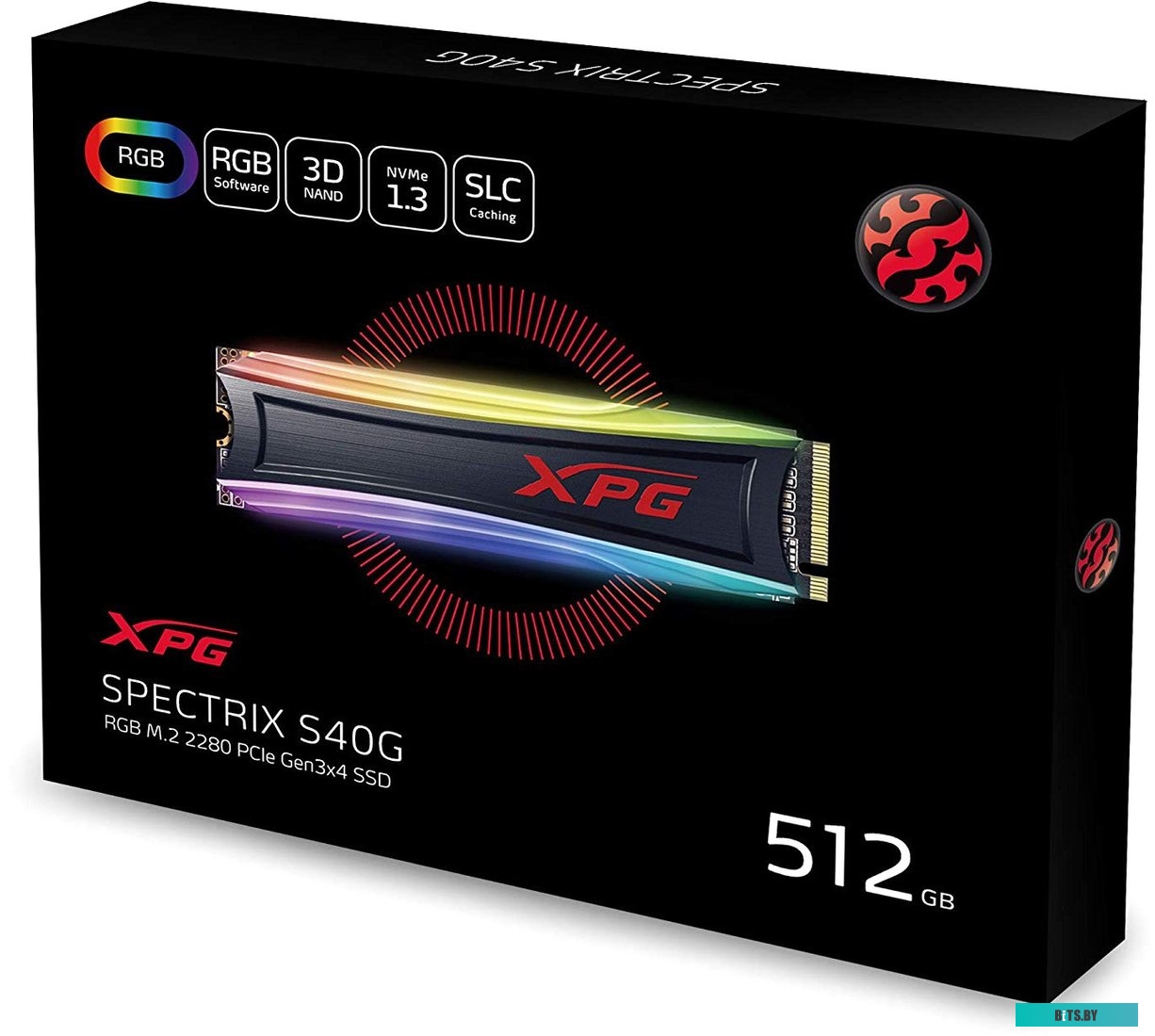 SSD Накопитель ADATA XPG Spectrix S40G RGB 512GB AS40G-512GT-C