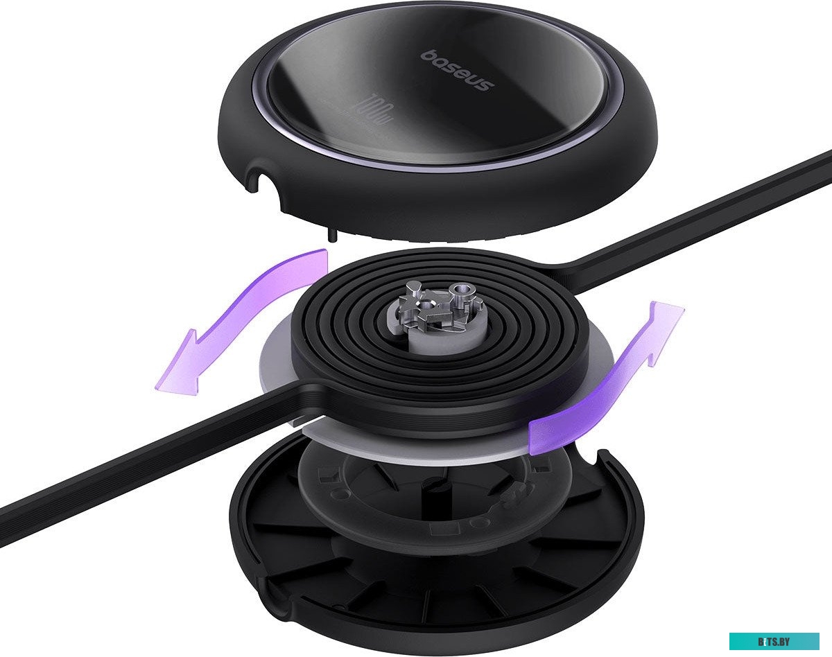 Кабель Baseus Free2Draw Mini Retractable Charging Cable Type-C to Type-C 100W 1m Cluster Black P10364500111-00
