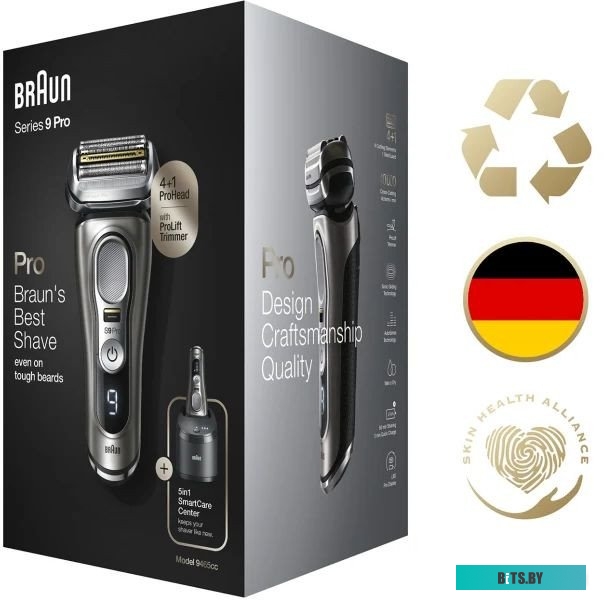 9485CC Бритва сетчатая Braun Series 9 pro 9485cc питан.:аккум. серебристый