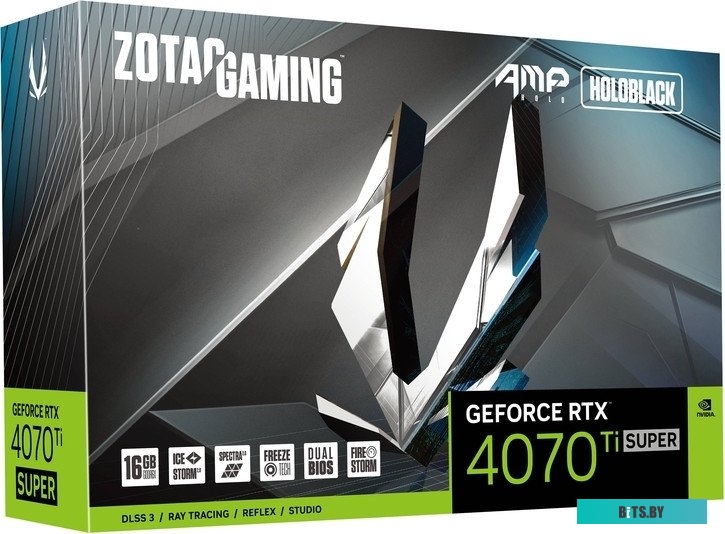 Видеокарта ZOTAC GeForce RTX 4070 Ti Super AMP Holo ZT-D40730F-10P