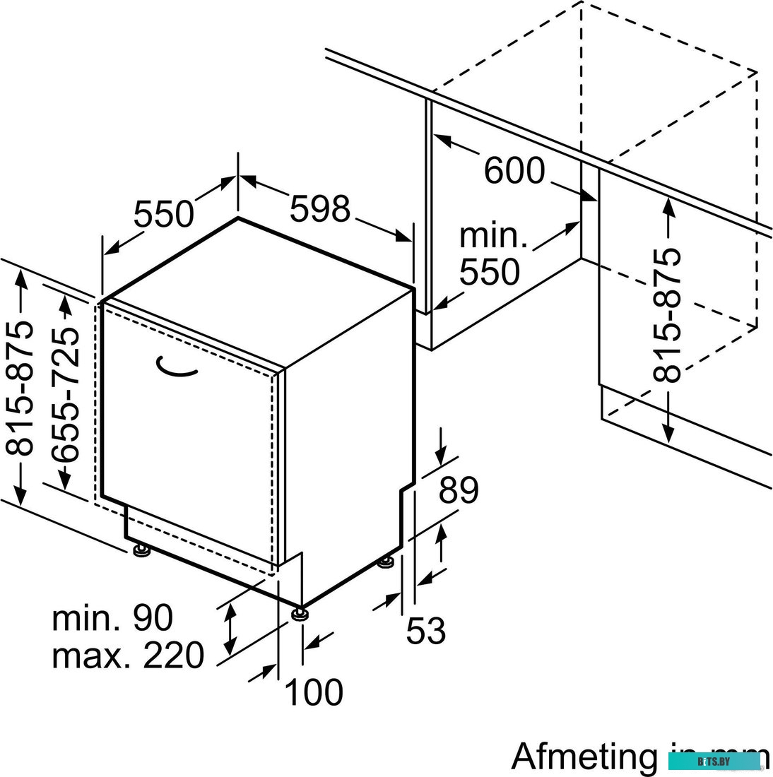 SMV4ITX11E Встраиваемая посудомоечная машина Bosch SMV4ITX11E,  полноразмерная, ширина 59.8см, полновстраиваемая, загрузка 12 комплектов