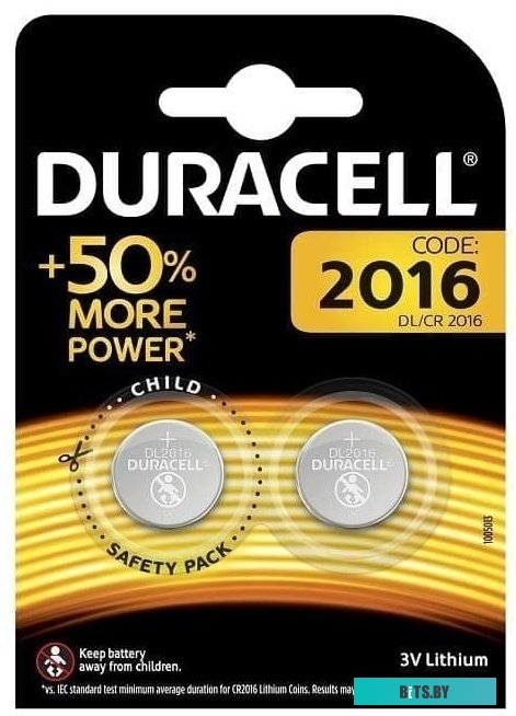 Батарейки DURACELL Lithium DL2016 2BP