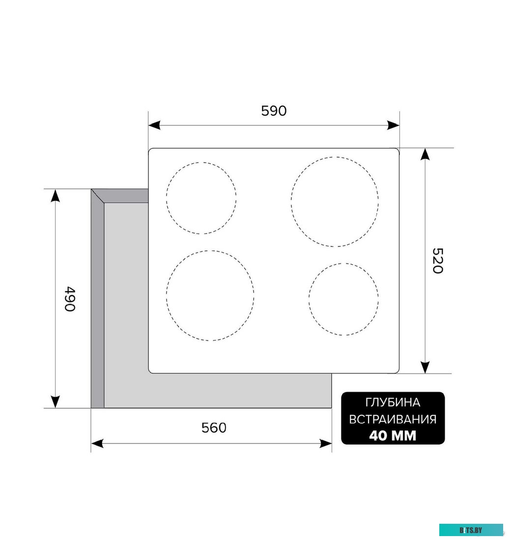 CHYO000207 Варочная поверхность Lex EVH 640-0 BL черный