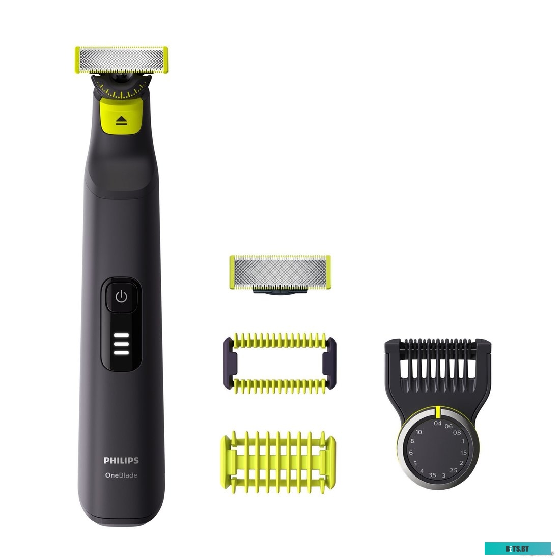 QP6541/15 Машинка для стрижки Philips QP6541/15 черный/салатовый (насадок в компл:4шт)