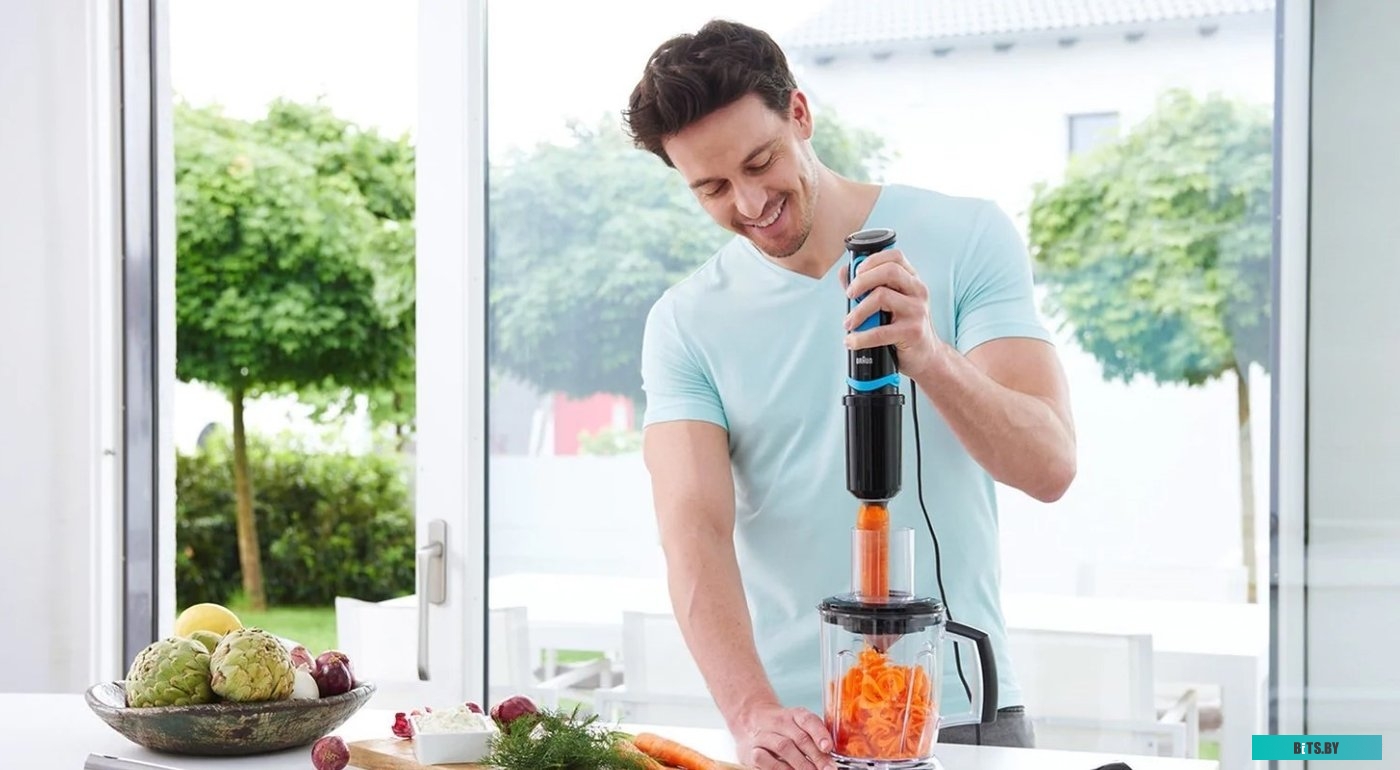 0X22111258 Блендер BRAUN MQ3145WH,  погружной,  белый/серый