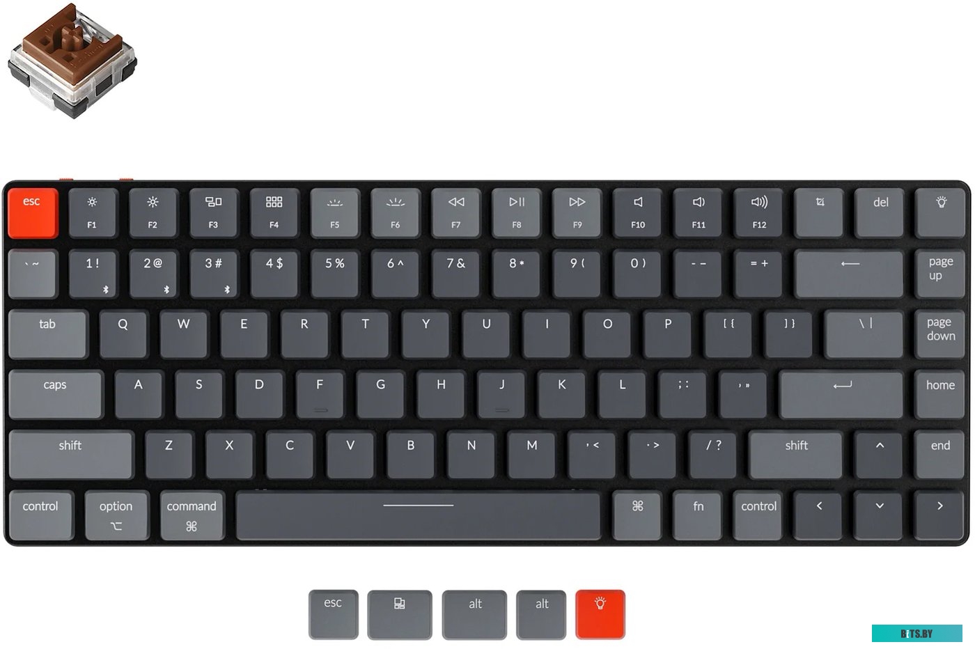 Клавиатура Keychron K3 Wireless V2 RGB K3-E3 (Keychron Low Profile Optical Brown)