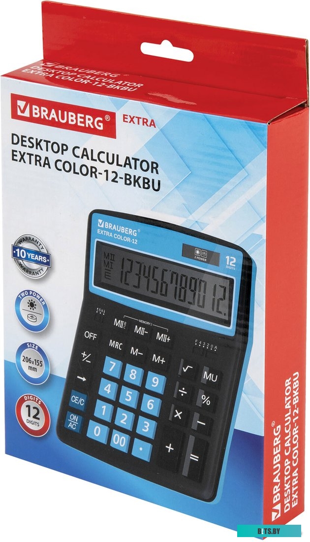 BRAUBERG Extra Color-12-BKBU 250476 (черный/голубой)