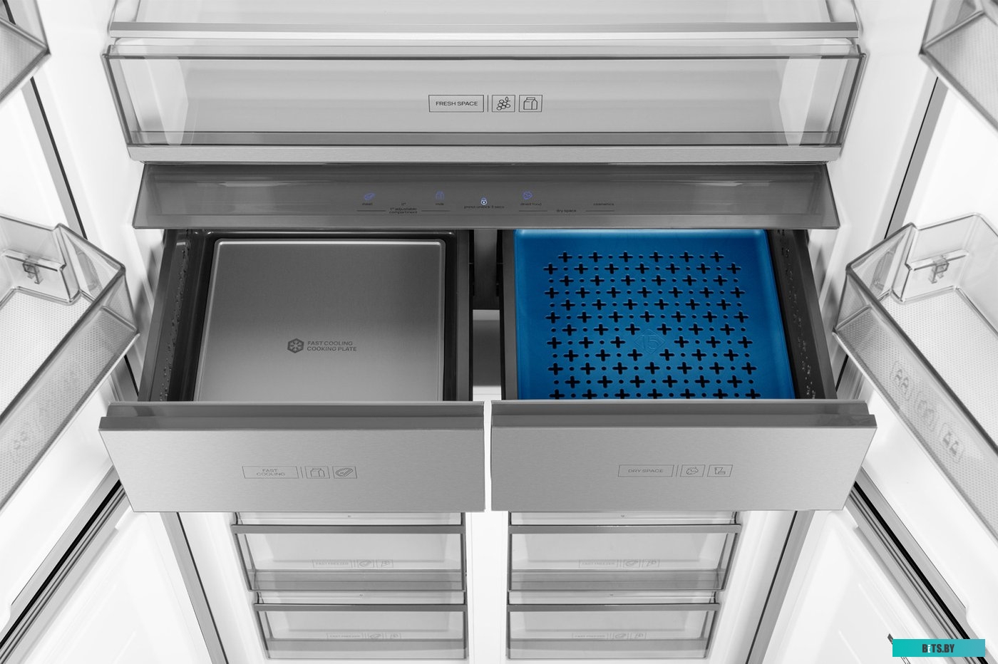 WCD590NoFrostInverterPremiumBioFreshDarkInox Weissgauff WCD 590 Nofrost Inverter Premium Biofresh Dark Inox