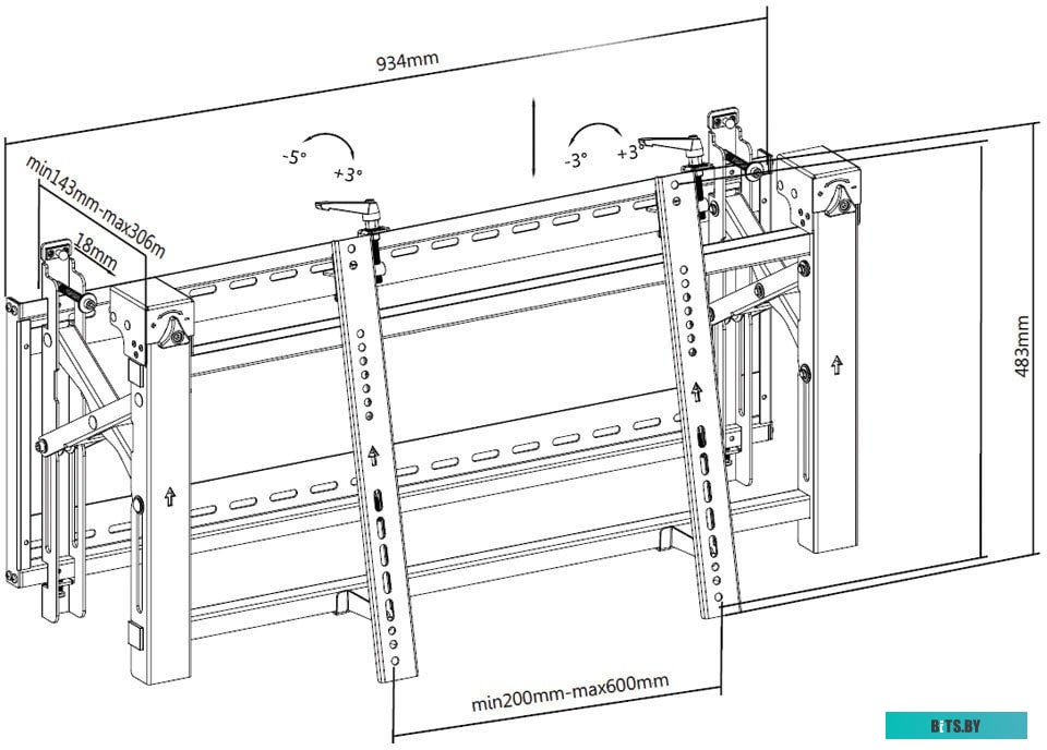 Кронштейн ABC Mount WallPro-90 (черный)