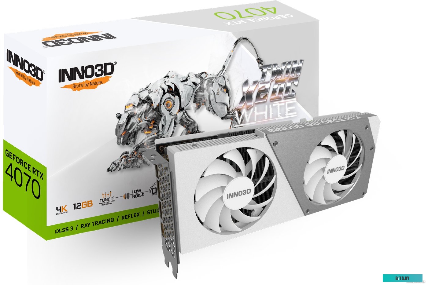 Видеокарта Inno3D GeForce RTX 4070 Twin X2 OC White N40702-126XX-185252W
