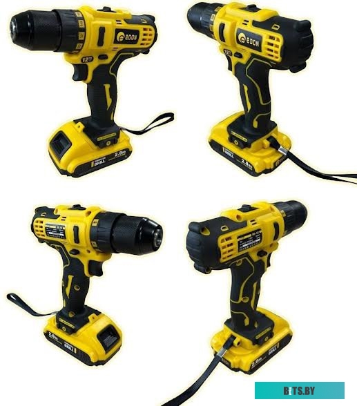 Дрель-шуруповерт Edon AD-12 1002010341 (с 2-мя АКБ, кейс, набор оснастки)