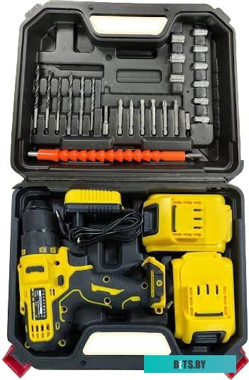 Дрель-шуруповерт Edon AD-12 1002010341 (с 2-мя АКБ, кейс, набор оснастки)