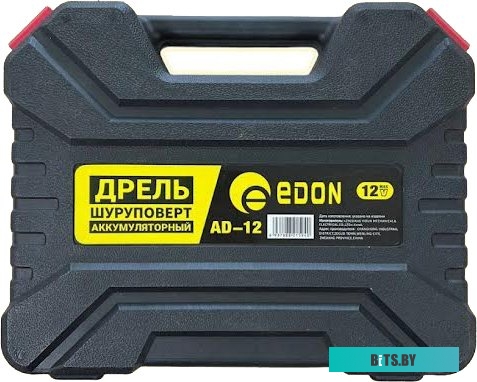 Дрель-шуруповерт Edon AD-12 1002010341 (с 2-мя АКБ, кейс, набор оснастки)
