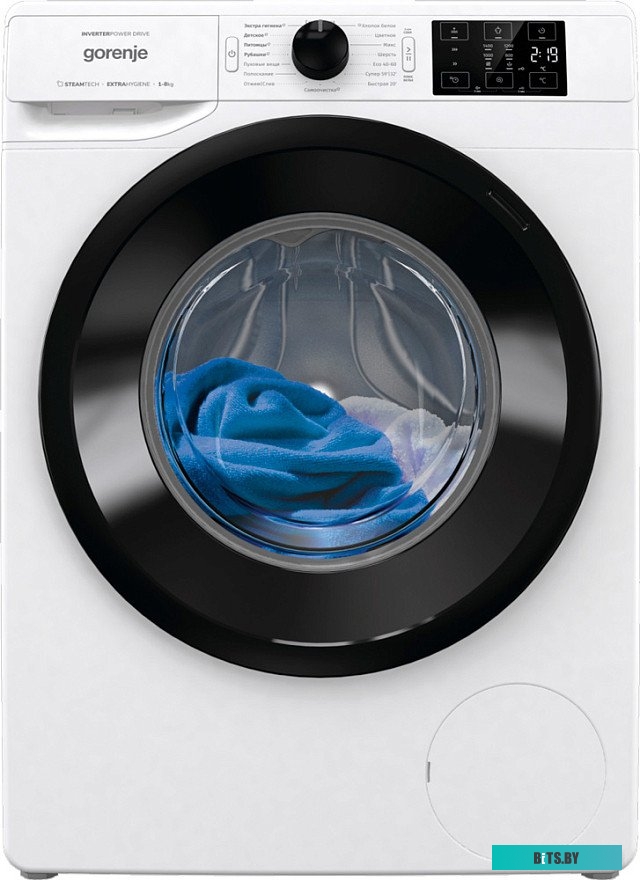 WNEI84SDS Стиральная машина Gorenje WNEI84SDS, с фронтальной загрузкой, с паром, 8кг, 1400об/мин, инверторная