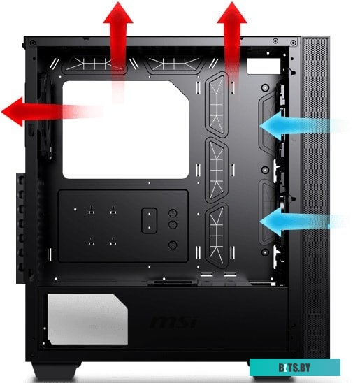 306-7G06R21-W57 Корпус MSI MPG SEKIRA 100R Mid-Tower, E-ATX, 2xUSB 3.0, 1xUSB-C, 4x120mm ARGB Fan, Tempered Glass Window (727505)