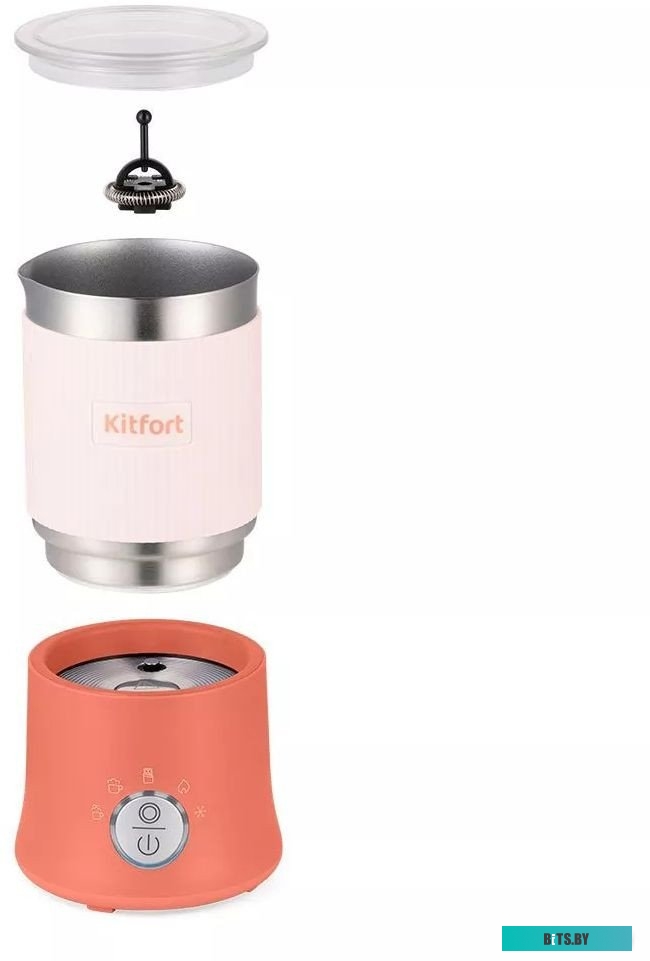 KT-7158-1 Капучинатор Kitfort KT-7158-1 (розовый)