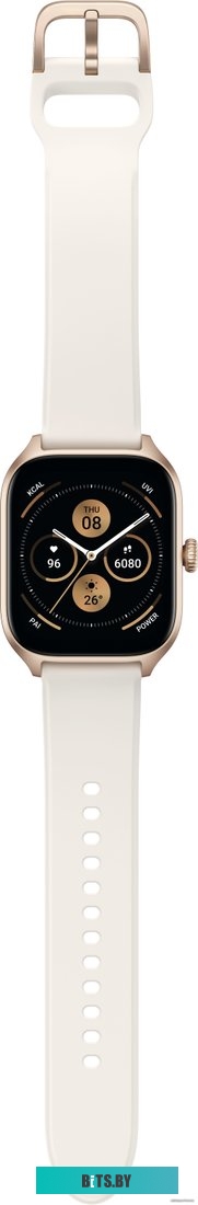 Amazfit GTS 4 (золотистый, с белым ремешком из фторэластомера)
