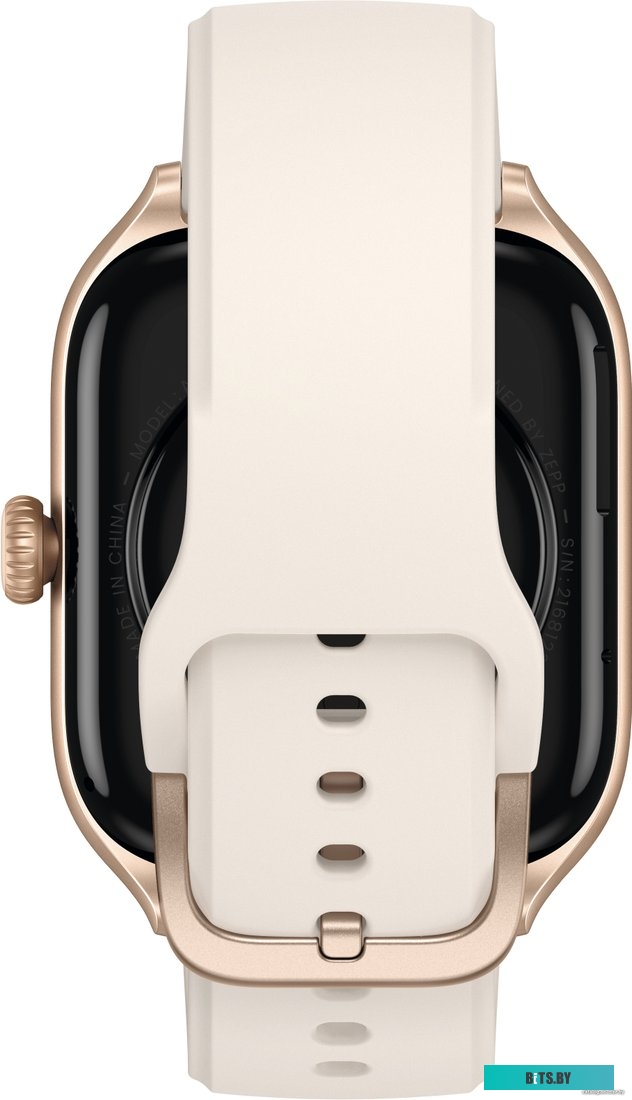 Amazfit GTS 4 (золотистый, с белым ремешком из фторэластомера)