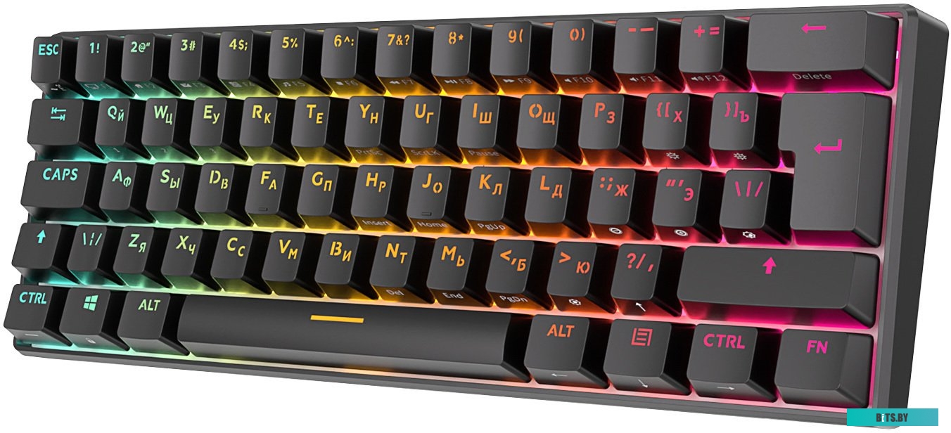Клавиатура Royal Kludge RK61 Plus RGB (черный, RK Cyan)