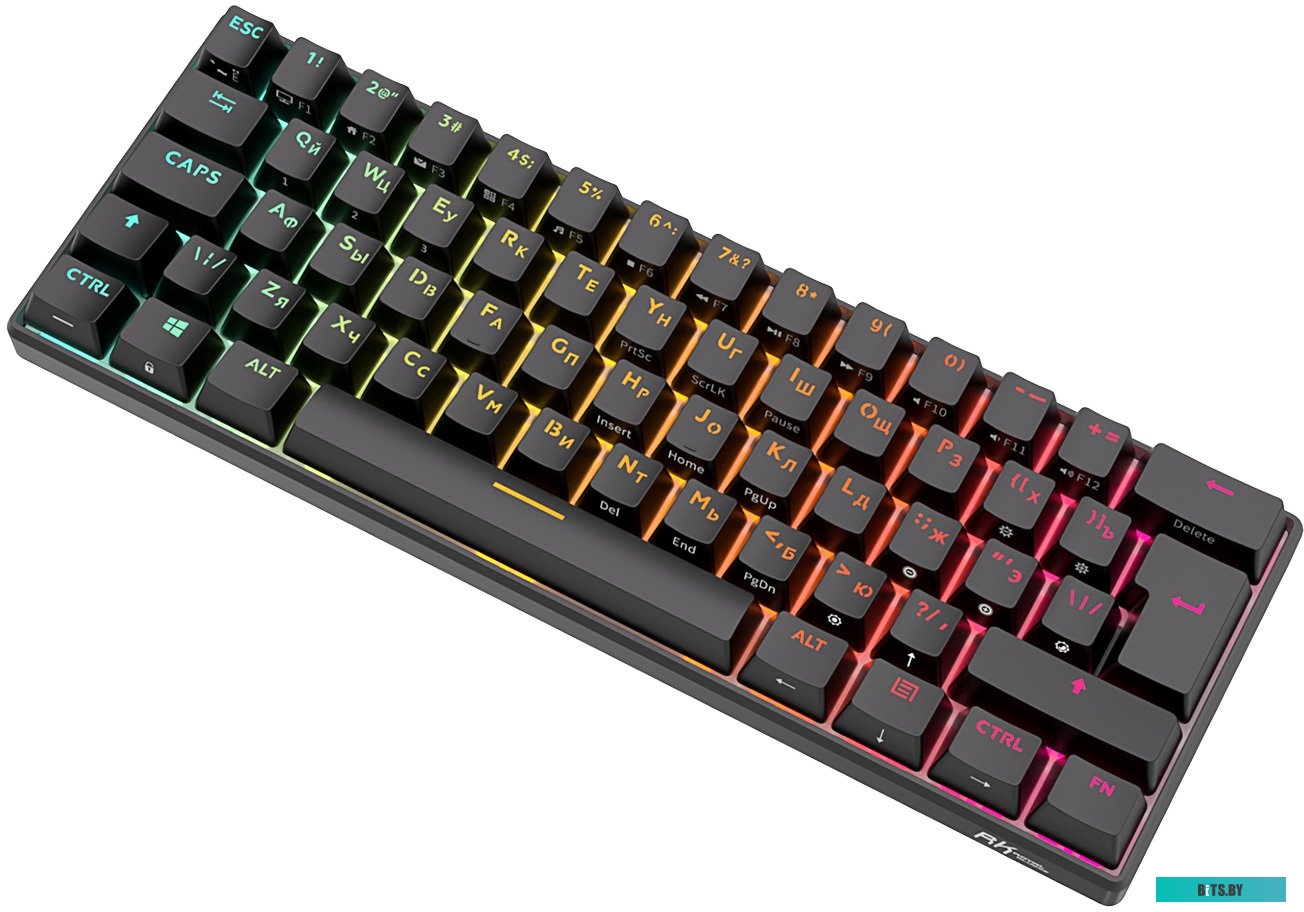 Клавиатура Royal Kludge RK61 Plus RGB (черный, RK Cyan)