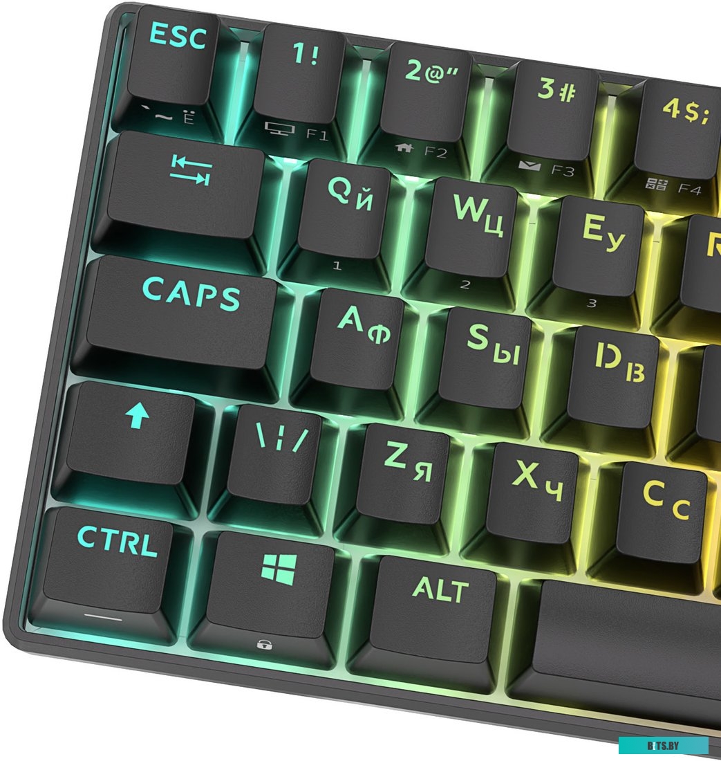 Клавиатура Royal Kludge RK61 Plus RGB (черный, RK Cyan)