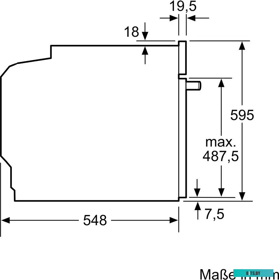 HBG7341B1 Встраиваемый духовой шкаф с 14 режимами нагрева,контроль температуры от 30 °C до 300 °C,объем 71 л,Eco Clean Direct,TFT сенсорный дисплей,дв