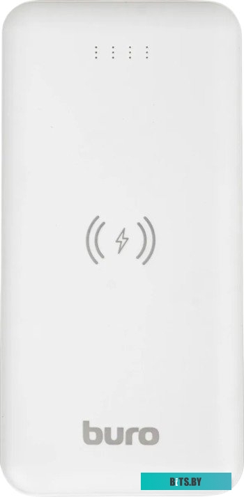 BPW10E10PWT Мобильный аккумулятор Buro BPW10E 10000mAh 2A беспров.зар. белый (BPW10E10PWT)