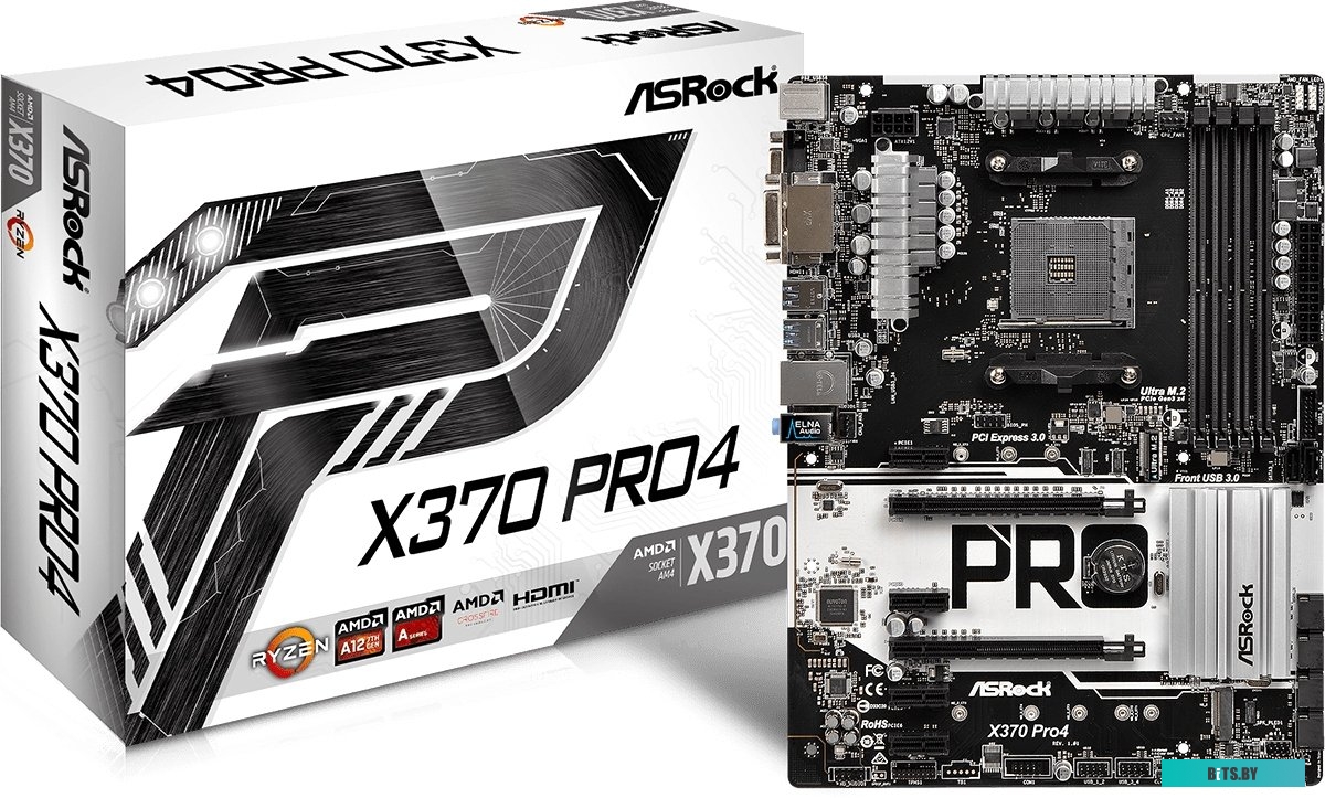 Материнская плата ASRock X370 Pro4