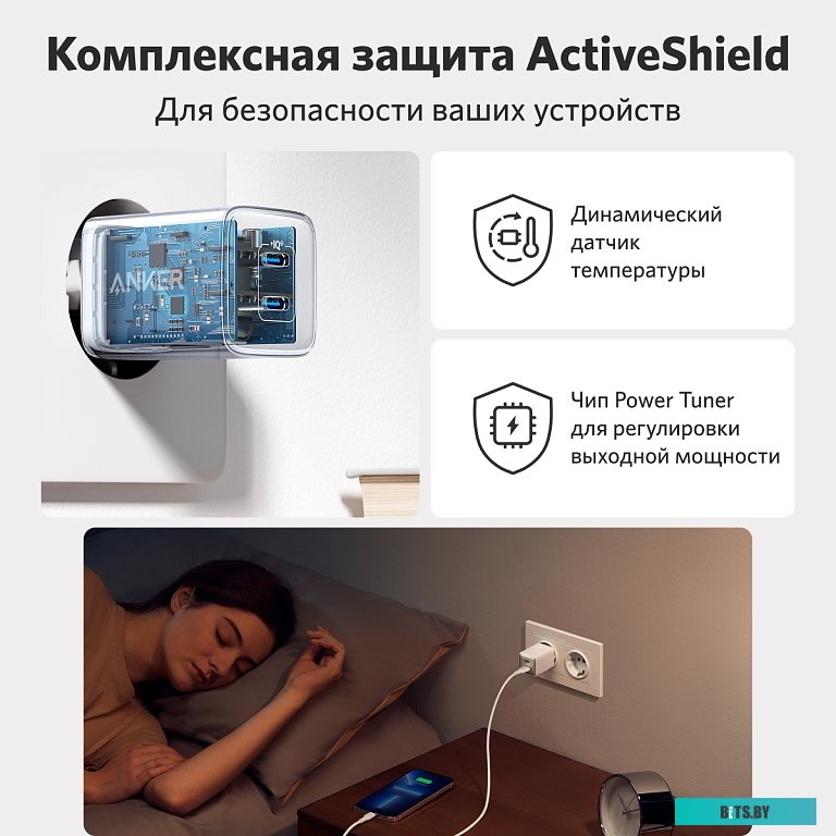 Зарядное устройство Anker PowerPort III Nano Pro 40Вт, 2xC A2038