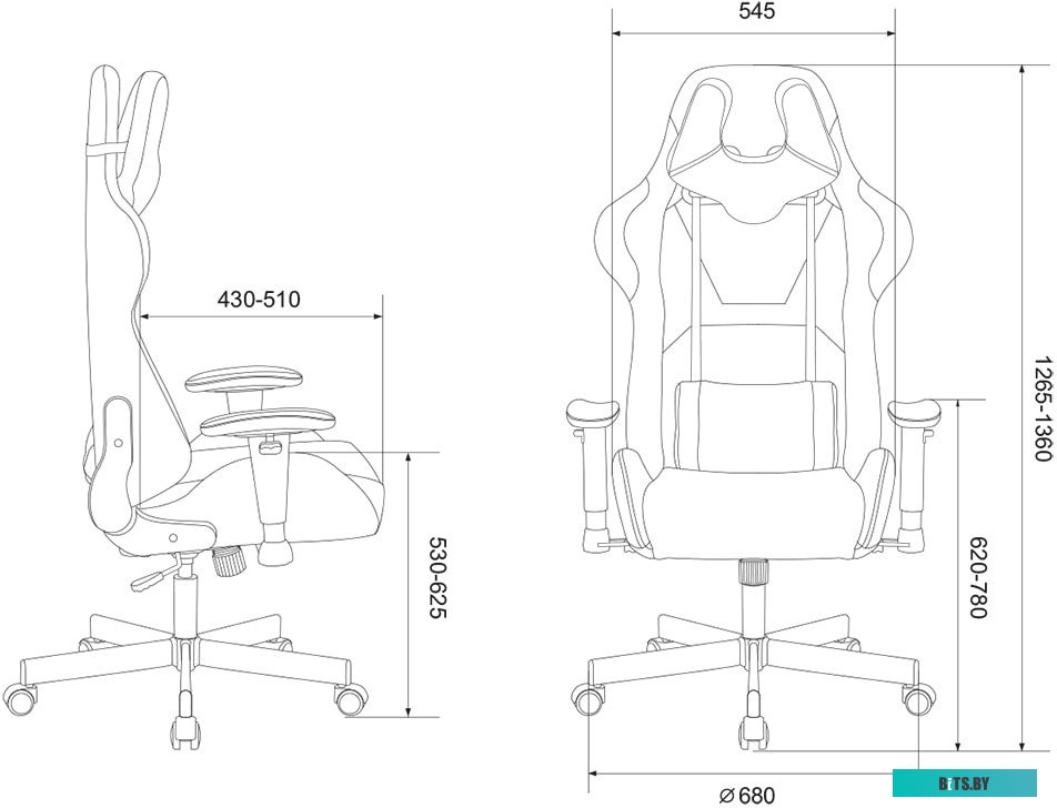 Кресло Zombie VIKING KNIGHT Light-28 (серо-голубой)