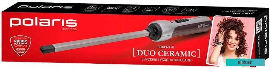 PHS 2095K Щипцы Polaris PHS 2095K,  коричневый/серебристый