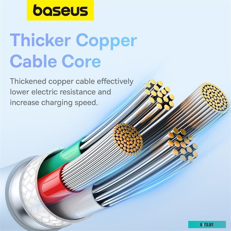 P10355703311-00 Baseus Pudding Series Fast Charging Cable 100W USB Type-C - USB Type-C (1.2 м, голубой)