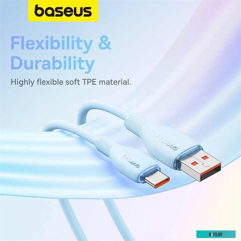 P10355703311-00 Baseus Pudding Series Fast Charging Cable 100W USB Type-C - USB Type-C (1.2 м, голубой)