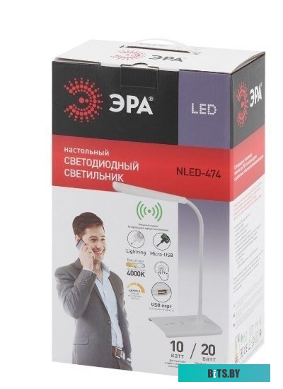 Б0038591 Настольная лампа Эра NLED-476-10W-W белый [б0038591]