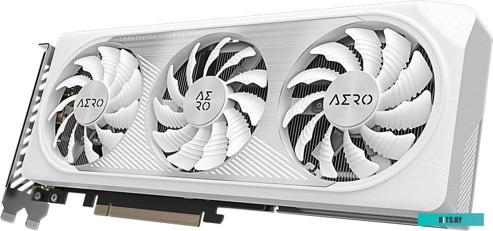 Видеокарта NVIDIA GeForce Gigabyte RTX 4060 AERO OC 8G (GV-N4060AERO OC-8GD) 8Gb GDDR6 2xHDMI+2xDP White RTL