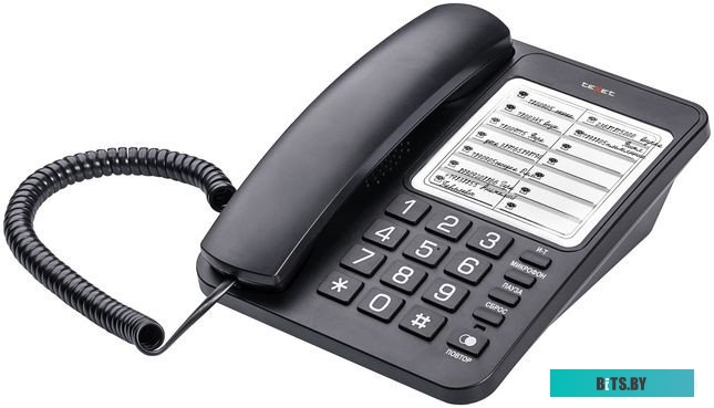 Телефон проводной TeXet TX-234 черный