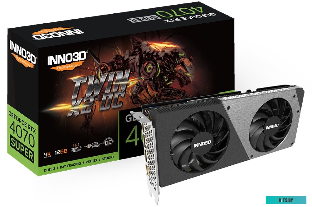 Видеокарта Inno3D GeForce RTX 4070 Super Twin X2 OC N407S2-126XX-186162N