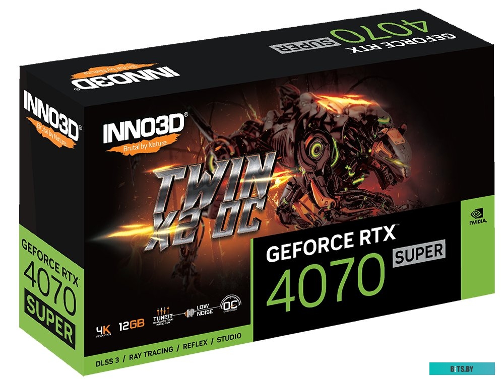 Видеокарта Inno3D GeForce RTX 4070 Super Twin X2 OC N407S2-126XX-186162N