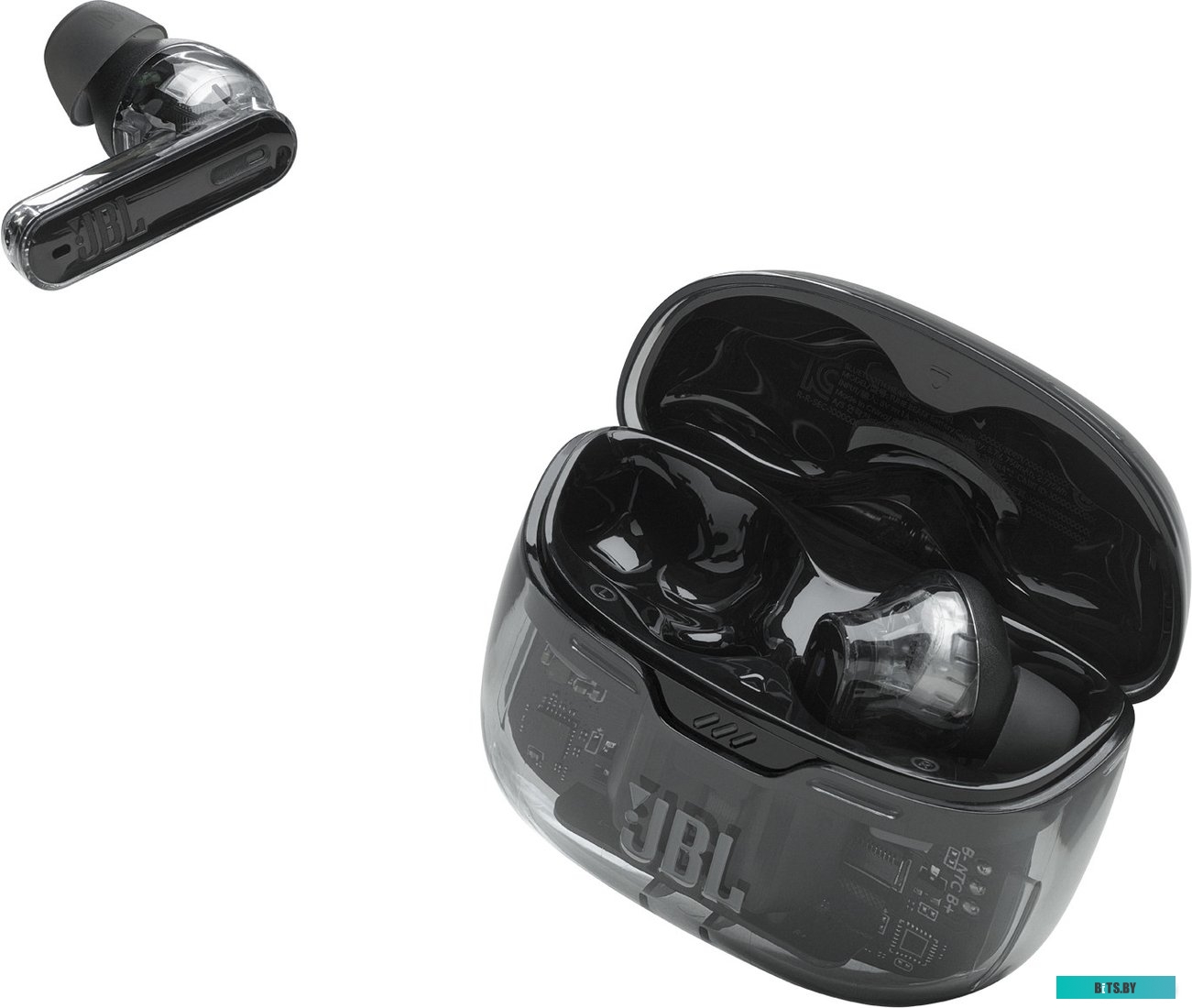 Наушники Внутриканальные JBL Tune Beam Ghost черный беспроводные bluetooth в ушной раковине JBLTBEAMGBLKAS