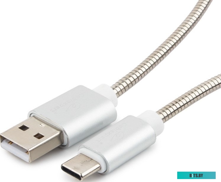 Кабель Cablexpert USB Type-A - USB Type-C CC-G-USBC02S-1M (1 м, серебро)