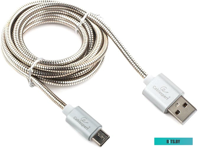 Кабель Cablexpert USB Type-A - USB Type-C CC-G-USBC02S-1M (1 м, серебро)