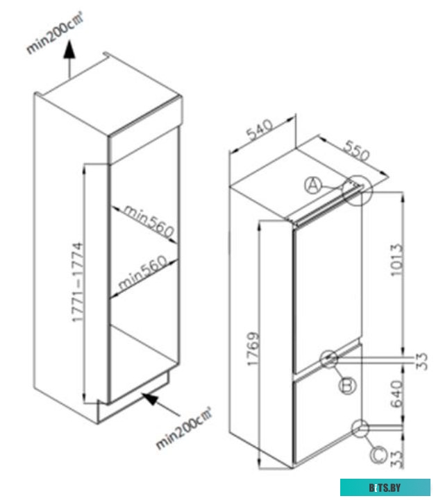 WRKI178TotalNoFrostPremiumBioFresh Weissgauff WRKI 178 Total NoFrost Premium BioFresh